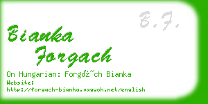bianka forgach business card